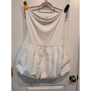 Kimchi Blue White Bubble Hem Mini Dress